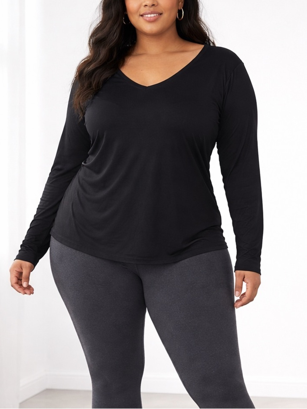Livi Active Black Athleisure Top Size 26/28